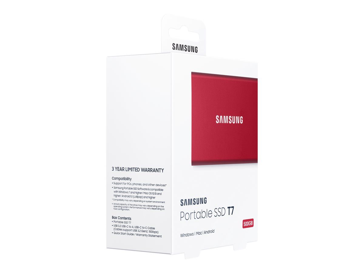 SAMSUNG Portable SSD T7 500GB extern USB 3.2 Gen 2 metallic red_4