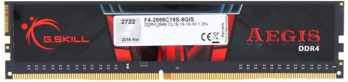 G.SKILL F4-2666C19S-8GIS G.Skill Aegis DDR4 8GB 2666MHz CL19 1.2V_2