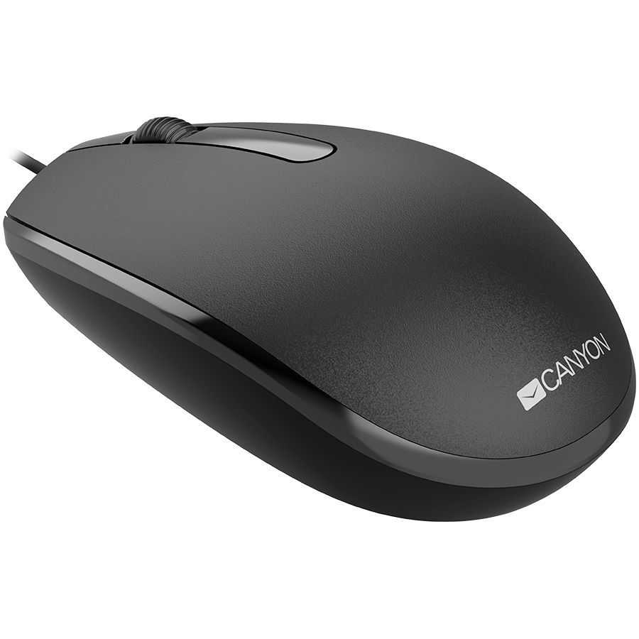 Canyon Wired  optical mouse with 3 buttons, DPI 1000, with 1.5M USB cable, black, 65*115*40mm, 0.1kg_3