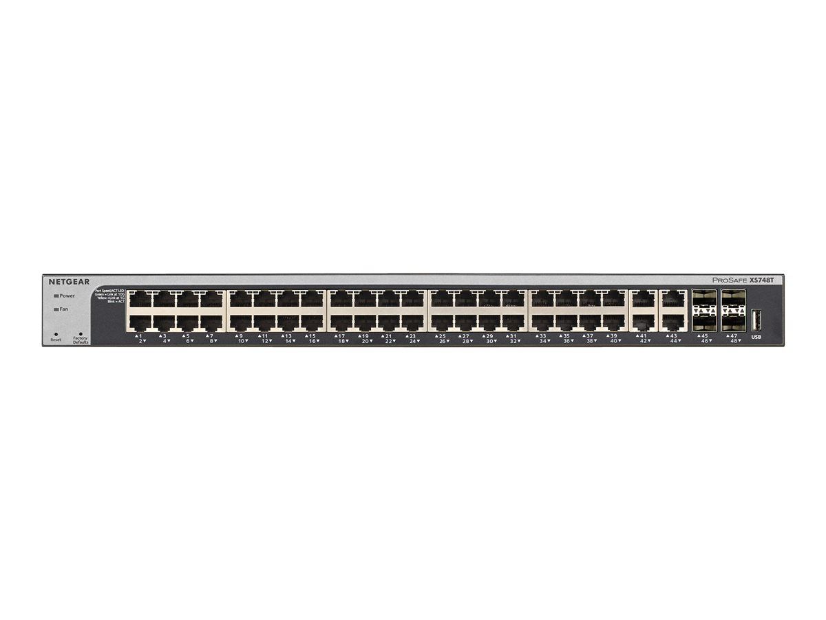 Netgear 48Port Switch 100/1000/10000 XS748T 10-Gigabit Ethernet Smart Switch_2