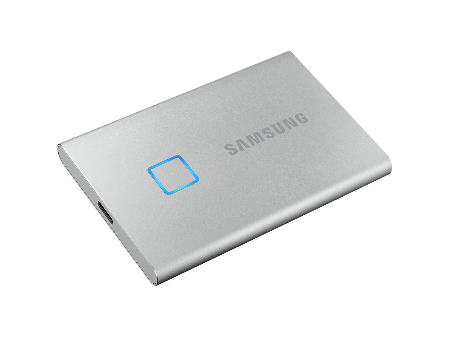 SAMSUNG Portable SSD T7 Touch 500GB extern USB 3.2 Gen.2 metallic silver_4