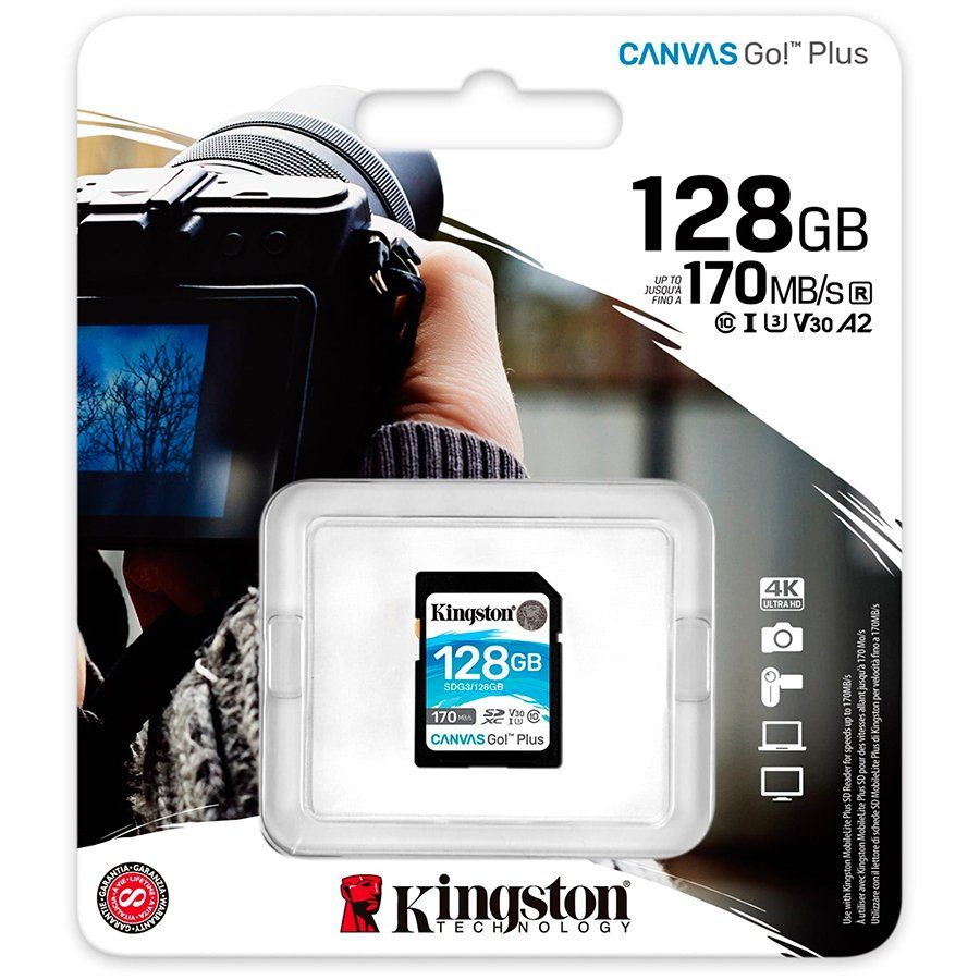KINGSTON 128GB SDXC Canvas Go Plus 170R C10 UHS-I U3 V30_3