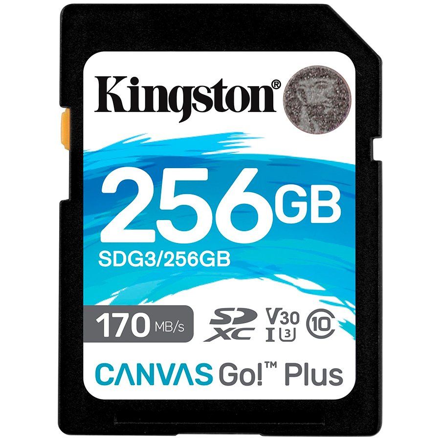 KINGSTON 256GB SDXC Canvas Go Plus 170R C10 UHS-I U3 V30_1