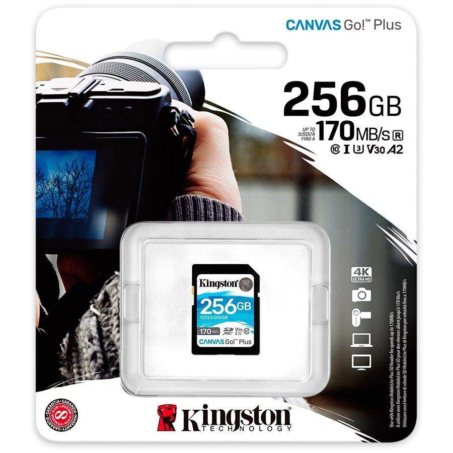 KINGSTON 256GB SDXC Canvas Go Plus 170R C10 UHS-I U3 V30_3