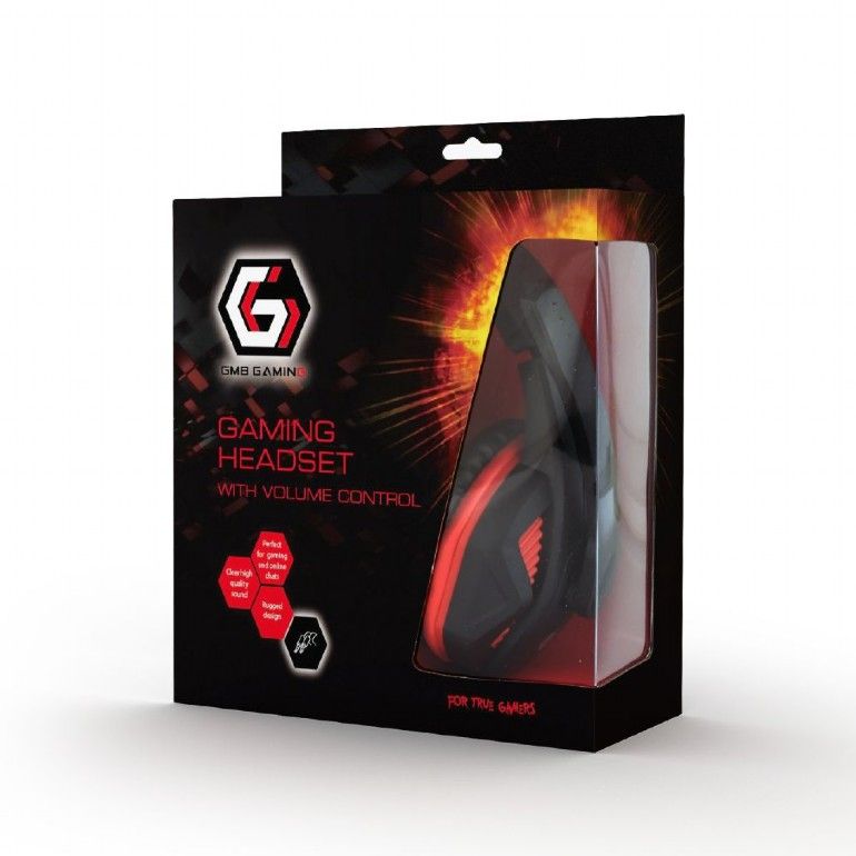 GEMBIRD GHS-03 Gaming headset with volume control matte black/red_4