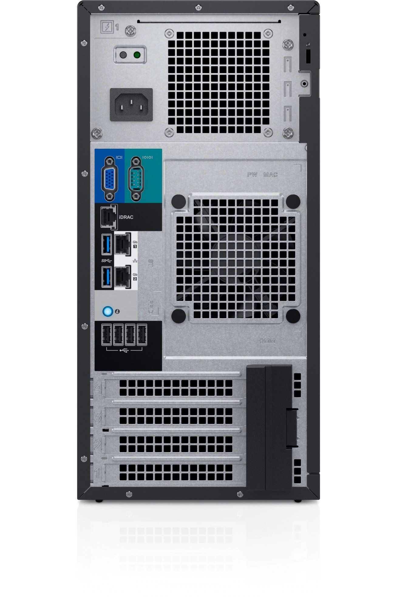 Server Dell PowerEdge T140 Tower Intel Xeon E-2224, 4C / 4T, 3.4 GHz base, 4.6 GHz turbo, 8 MB cache, 71 W, 1 x 16 GB DDR4, 1 TB HDD, 4 x LFF, 365 W_6