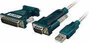 CABLU USB LOGILINK adaptor, USB 2.0 Type-C (T) la Serial DB9M (9-pin)(RS232)(T), 1.2m, negru, 