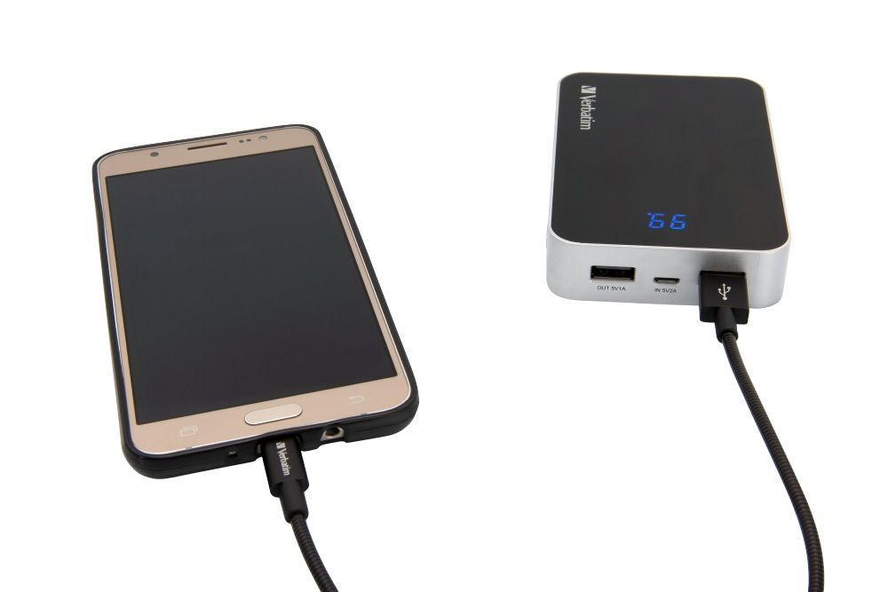 CABLU alimentare si date VERBATIM, pt. smartphone, USB 2.0 (T) la Micro-USB 2.0 (T), 30cm, premium, cablu metalic, negru, 