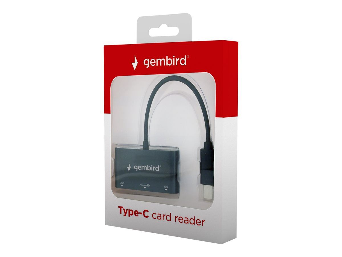Gembird UHB-CR3-02 card reader Black USB 3.2 Gen 1 (3.1 Gen 1) Type-C_1