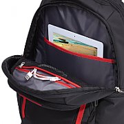 RUCSAC CASE LOGIC, pt. notebook de max. 17 inch, 2 compartimente, buzunar frontal x 2 | buzunar lateral, waterproof, nylon, negru, 