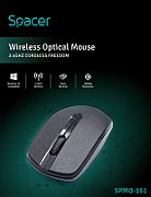 MOUSE  Spacer, PC sau NB, wireless, 2.4GHz, optic, 1000 dpi, butoane/scroll 3/1, , negru, 