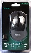 MOUSE  Spacer, PC sau NB, wireless, 2.4GHz, optic, 1000 dpi, butoane/scroll 3/1, , negru, 