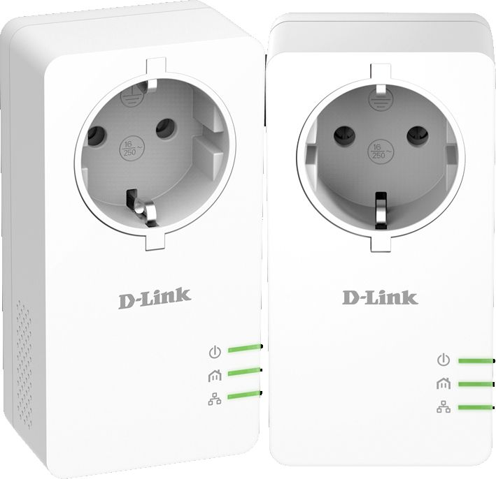 Powerline D-Link, Kit Adaptor Powerline 1000Mbs Homeplug AV2 PassThrough, QoS, port Gigabit_1