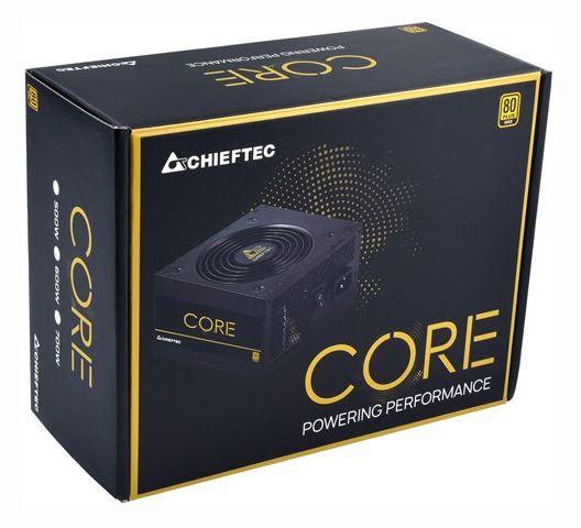 SURSA CHIEFTEC 600W (real), Core series, fan 12cm, certificare 80PLUS Gold, 1x CPU 4+4, 2x PCI-E (6+2), 6x SATA 