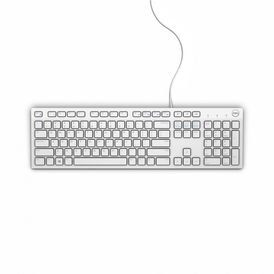 Tastatura Dell Keyboard Multimedia KB216, Wired, alba_1