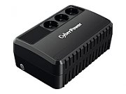 UPS Cyber Power BU650E, 650 VA, 360 W, fara management, line-interactive, 3x Schuko, 12V 5Ah LED, Brick, Negru