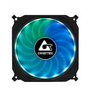 VENTILATOR CHIEFTEC PC 120x120x25 mm, ADD RGB LED, 3 buc. in pachet & HUB & telecomanda 