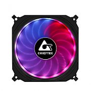 VENTILATOR CHIEFTEC PC 120x120x25 mm, ADD RGB LED, 3 buc. in pachet & HUB & telecomanda 