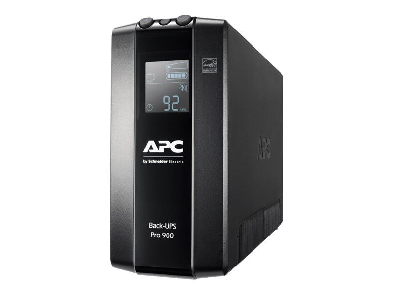 UPS APC BR900MI, 900 VA, 540 W, line-interactive, 6x C13, 1x C14, 1x RJ45, 1x USB, 12 V / 9.4 Ah Baterie cu plăci de plumb şi acid, LCD, Tower, Negru