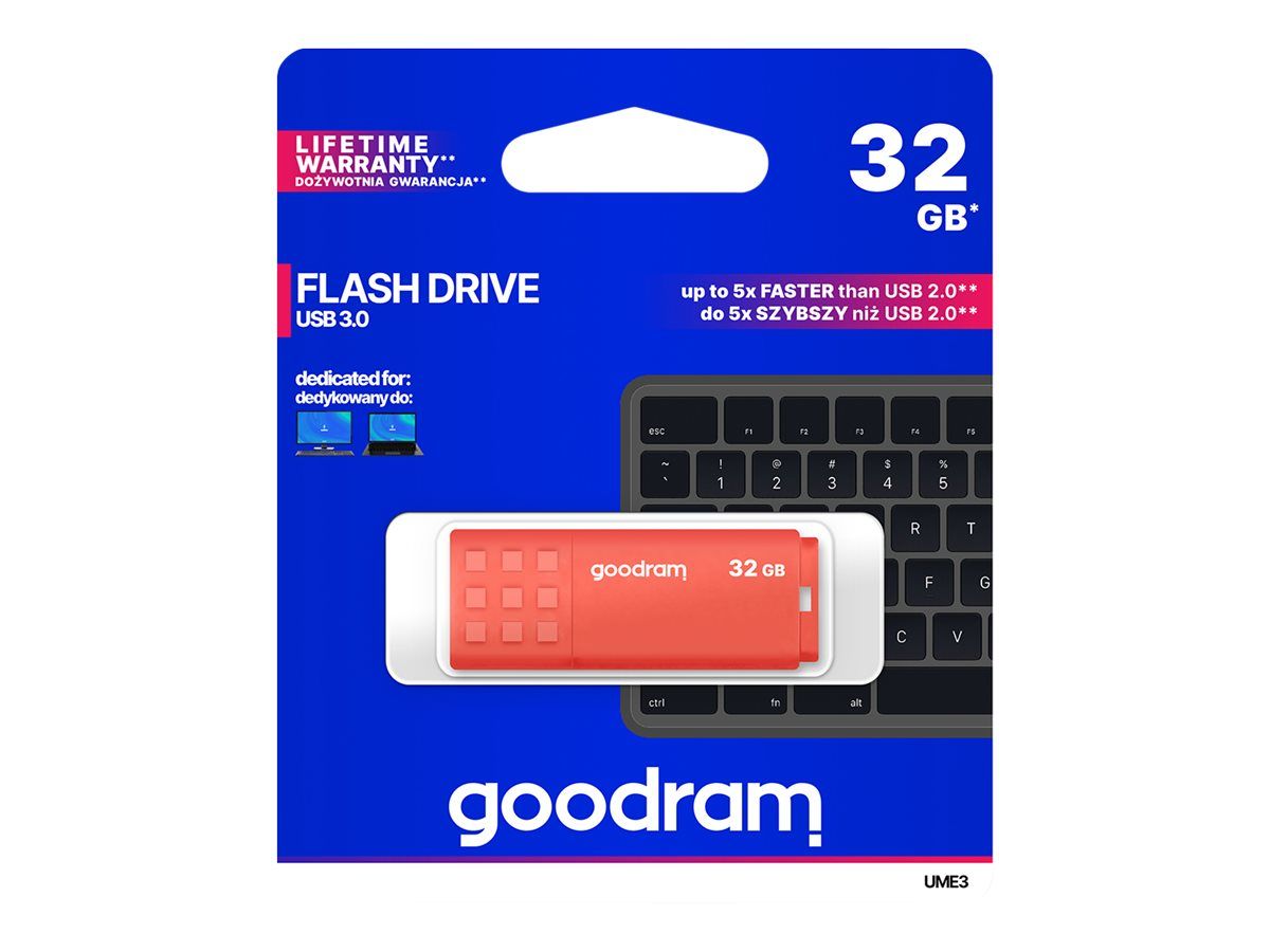 GOODRAM UME3-0320O0R11 GOODRAM memory USB UME3 32GB USB 3.0 Orange_1