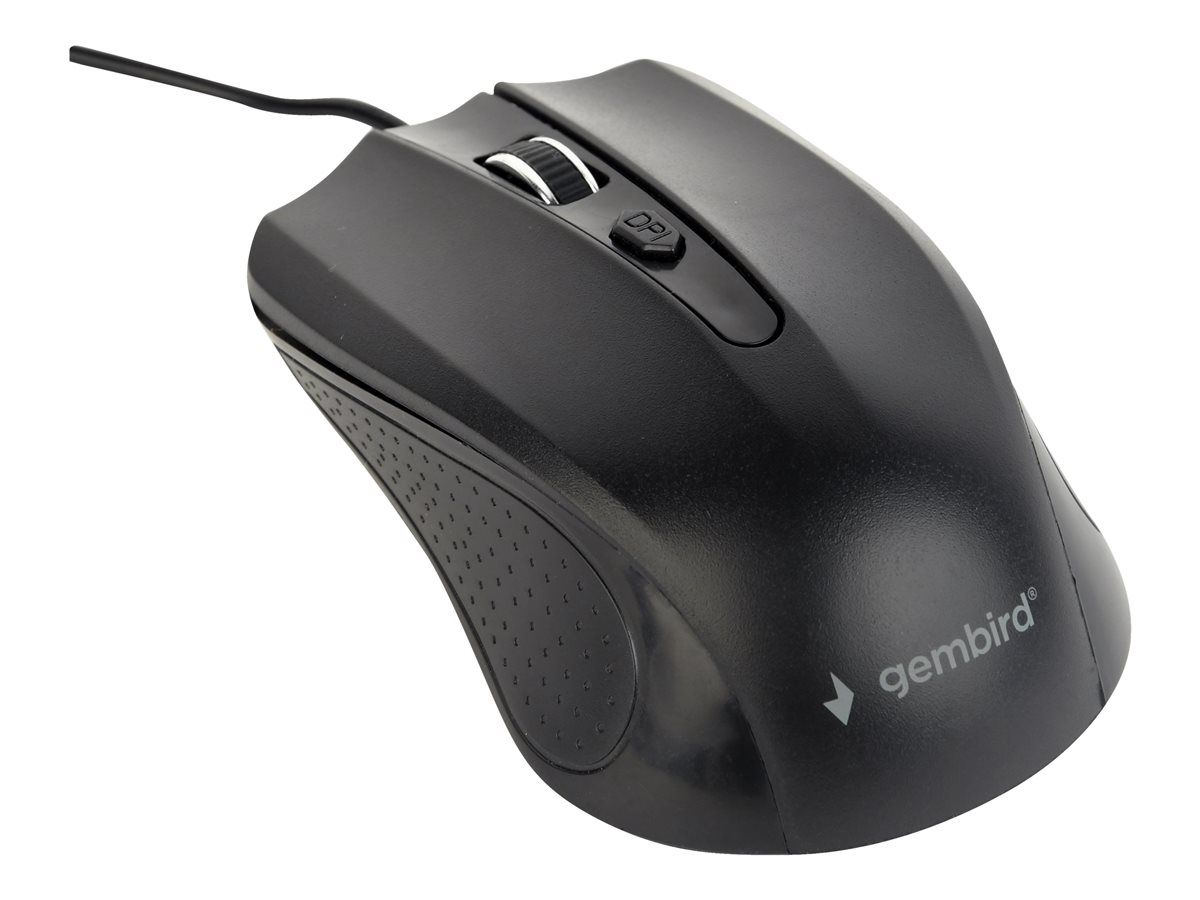 GEMBIRD MUS-4B-01 optical mouse MUS-4B-01 1200 DPI USB Black 1.35m cable length_3