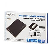 ADAPTOR LOGILINK M.2 (M) la S-ATA 3 (T), adaptor pt. SSD M.2 la S-ATA,  AD0019