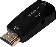 CABLU video LOGILINK, adaptor DisplayPort (T) la HDMI (T), 1m, conectori auriti, rezolutie maxima 4K UHD (3840 x 2160) la 30 Hz, negru, 