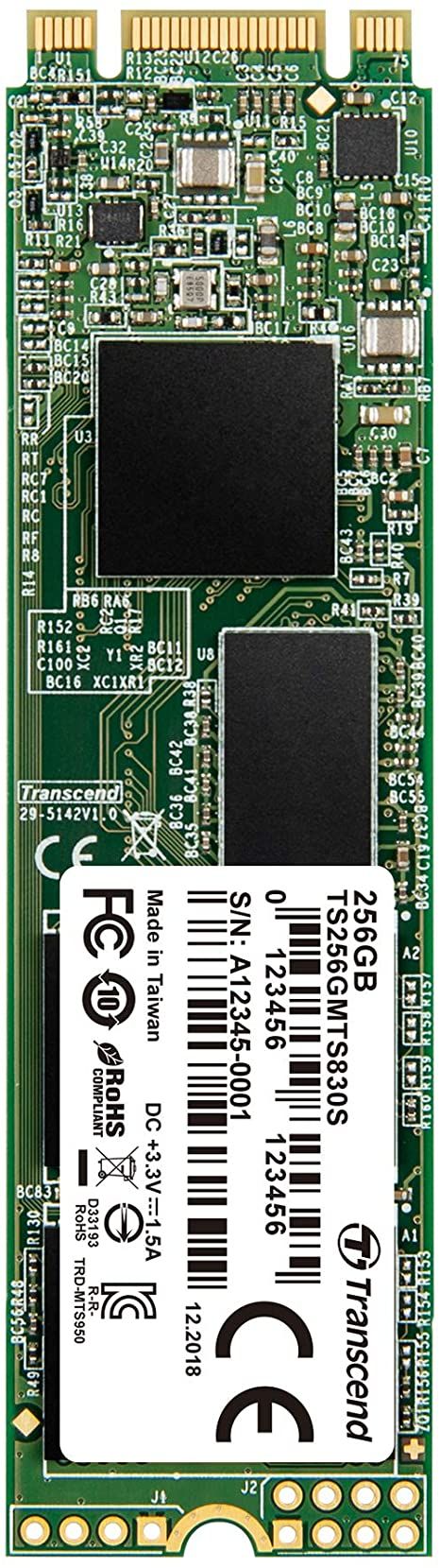 TRANSCEND TS256GMTS830S Transcend SSD 830S M.2 2280 SATA III 6Gb/s, 256GB, R/W 560/520 MB/s_1