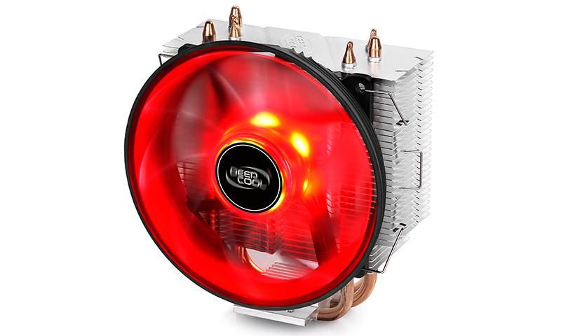 Cooler procesor Deepcool GAMMAXX 300 Red, 3 heatpipe-uri, 120mm Red LED, compatibil Intel/AMD_2
