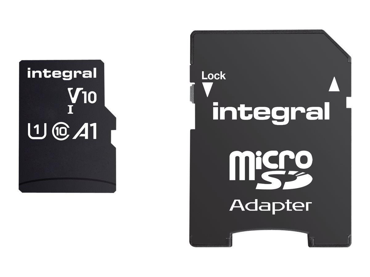 INTEGRAL INMSDH32G-100V10 Integral 32GB MICRO SDHC 100V10, Read 100MB/s U1 V10 + ADAPTER_1