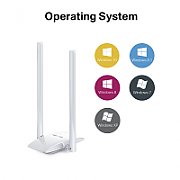 MERCUSYS MINI USB ASDAPTER Wireless N300, 300Mbps, MW300UH;High-Gain Standarde Wireless: IEEE 802.11n, IEEE 802.11g, IEEE 802.11b; Frecvență: 2.4GHz; 2 x antenne externe; Rată Semnal: Până la, 300Mbps (dinamic); Putere de Transmisie: ≤20 dBm (EIRP); Micro USB 2.0._3