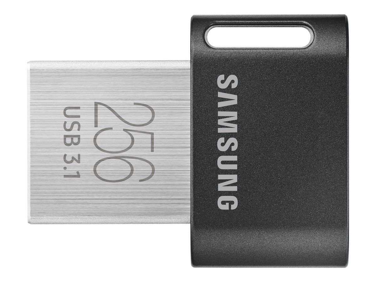 MEMORIE USB SAMSUNG 256 GB, USB 3.1, profil mic, carcasa metalica, negru, 