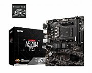Placa de baza MSI A520M PRO, socket AM4, 2x DDR4 UDIMM, 4x SATA, 1x NVMe, 12x USB-A, mATX