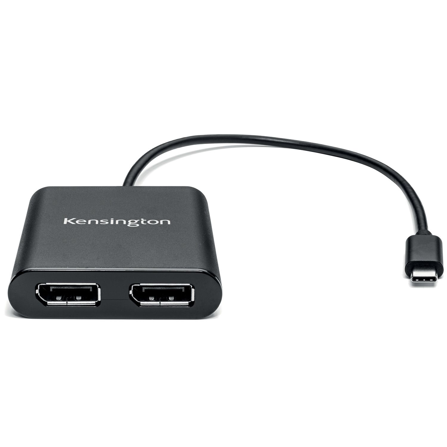 CABLU video KENSINGTON, adaptor USB 3.1 Type-C (T) la dual DisplayPort 1.2 (M), 30cm, rezolutie maxima 4K UHD (3840 x 2160) la 30 Hz, negru, 