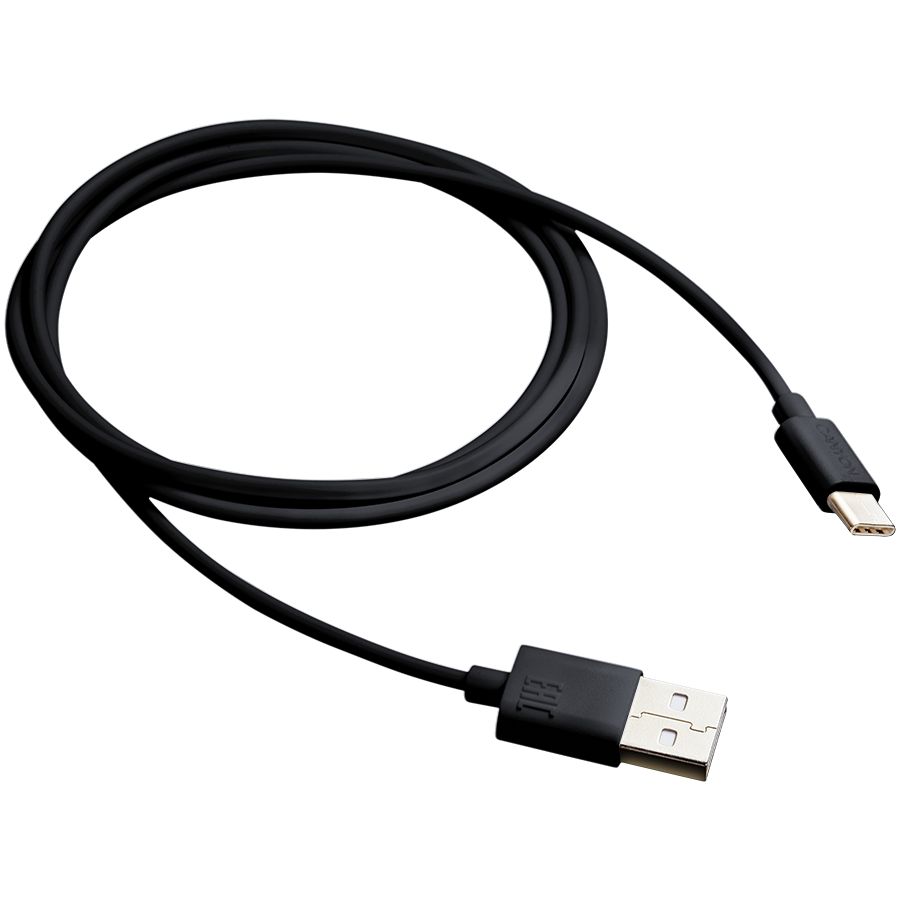 CANYON UC-1 Type C USB Standard cable, cable length 1m, Black, 15*8.2*1000mm, 0.018kg_1