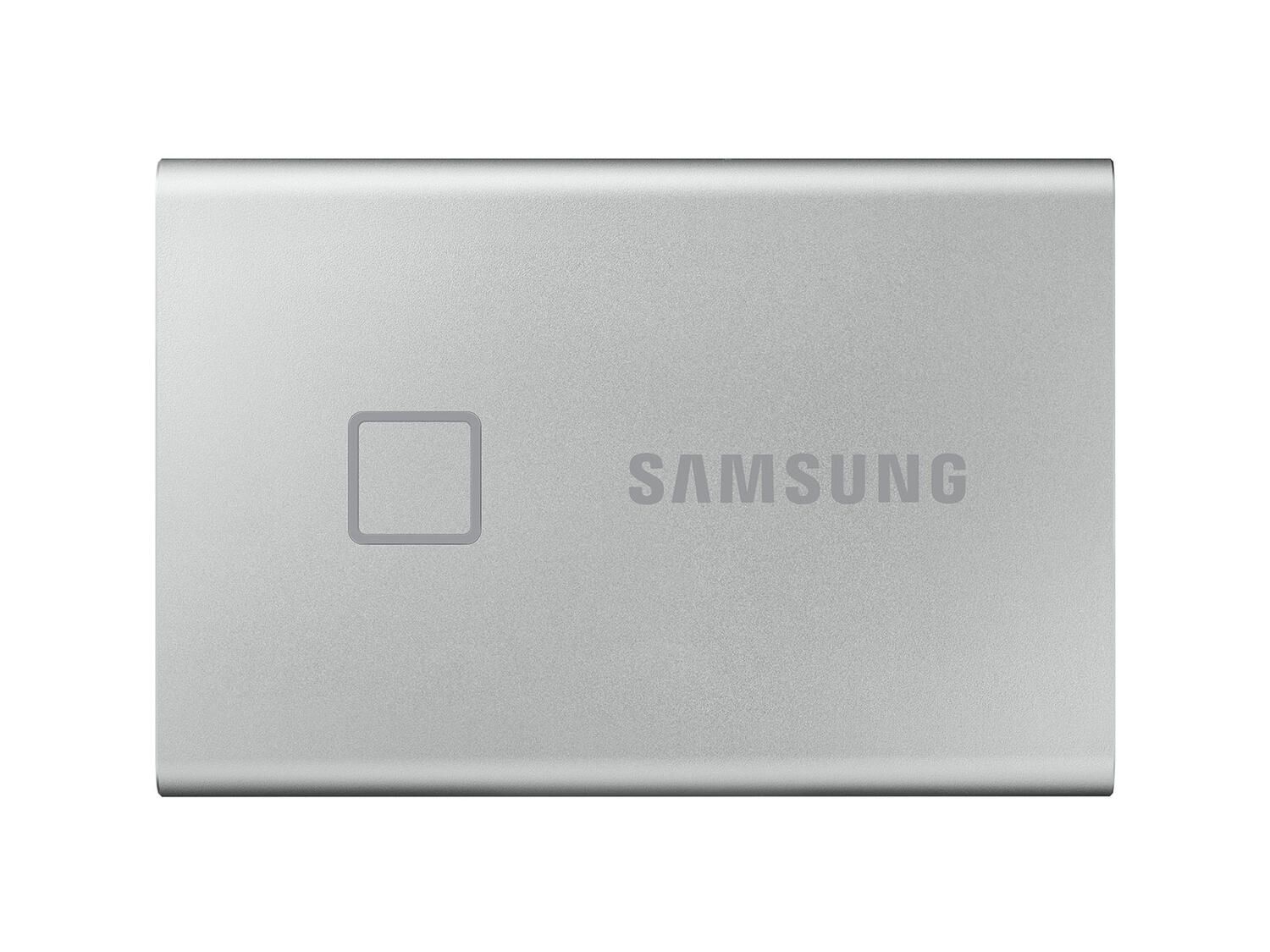 SSD extern Samsung Portable T7 Touch Series 2TB Silver USB 3.2 (Gen2) Metallic Silver , cu securizare amprenta_1