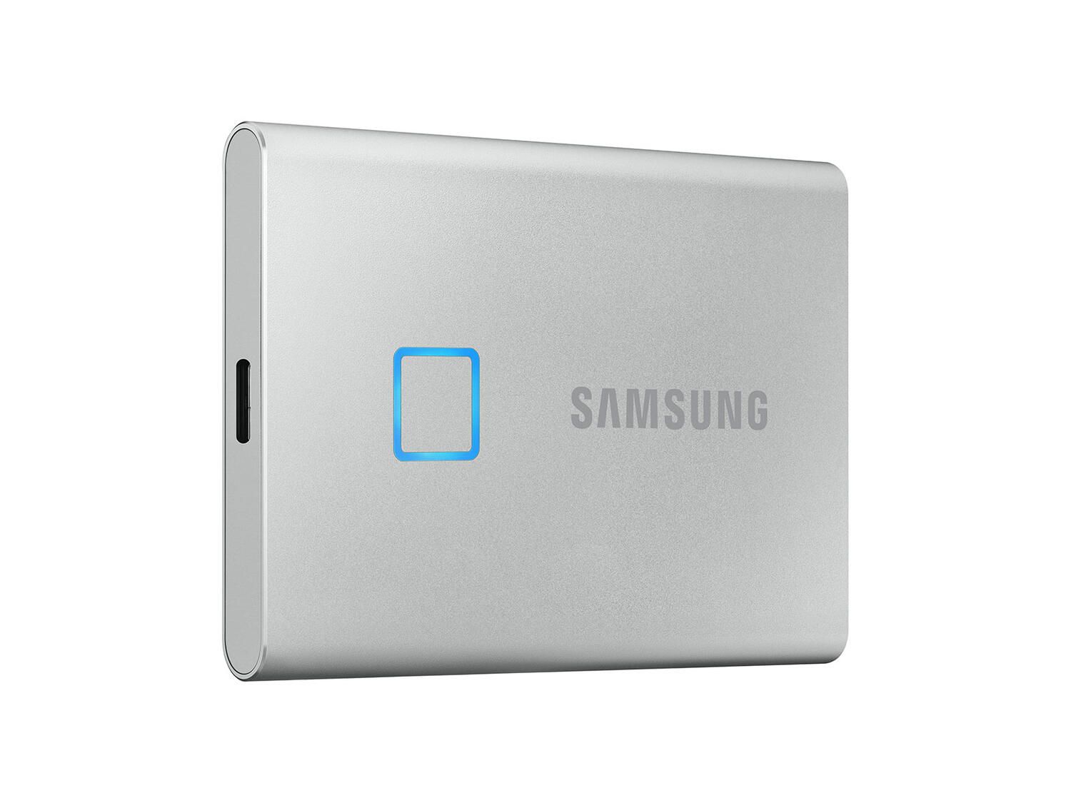 SSD extern Samsung Portable T7 Touch Series 2TB Silver USB 3.2 (Gen2) Metallic Silver , cu securizare amprenta_3