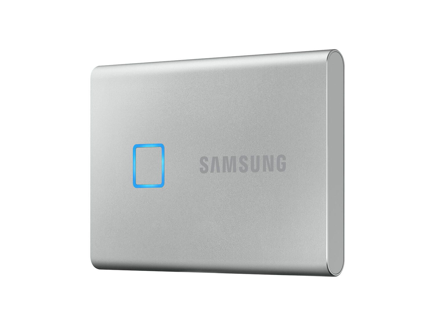 SSD extern Samsung Portable T7 Touch Series 2TB Silver USB 3.2 (Gen2) Metallic Silver , cu securizare amprenta_4