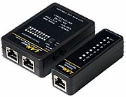 TESTER CABLU RETEA LOGILINK, pt. cablu UTP, FTP, coaxial, conector RJ45, RJ11, RJ12, BNC,  WZ0015