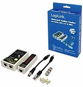 TESTER CABLU RETEA LOGILINK, pt. cablu UTP, FTP, coaxial, conector RJ45, RJ11, RJ12, BNC,  WZ0015