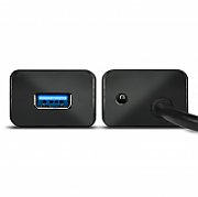 HUE-SA7BP, 7x USB3.0, Aluminiu, Charging Hub,  include adaptor alimentare, Negru