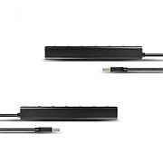 HUE-SA7BP, 7x USB3.0, Aluminiu, Charging Hub,  include adaptor alimentare, Negru