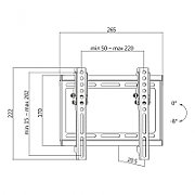 SUPORT de perete LOGILINK, pt 1 TV/monitor plat, diag. max 42 inch, inclinare, max 35 Kg, 