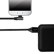 CABLU adaptor LOGILINK, pt. smartphone, Micro-USB (T) la USB 2.0 (T), 0.3 m, negru, 