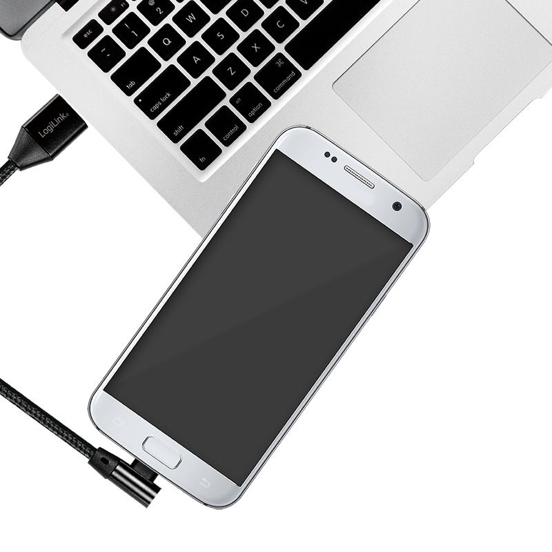 CABLU adaptor LOGILINK, pt. smartphone, Micro-USB (T) la USB 2.0 (T), 0.3 m, negru, 