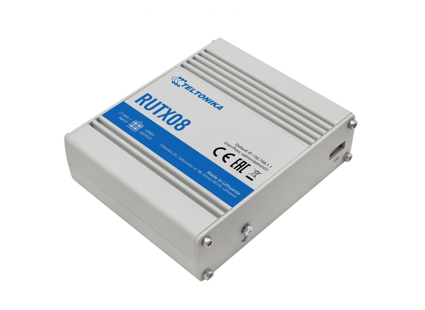 TELTONIKA RUTX08 Industrial router 1x WAN 3x LAN 1000 Mb/s VPN_1