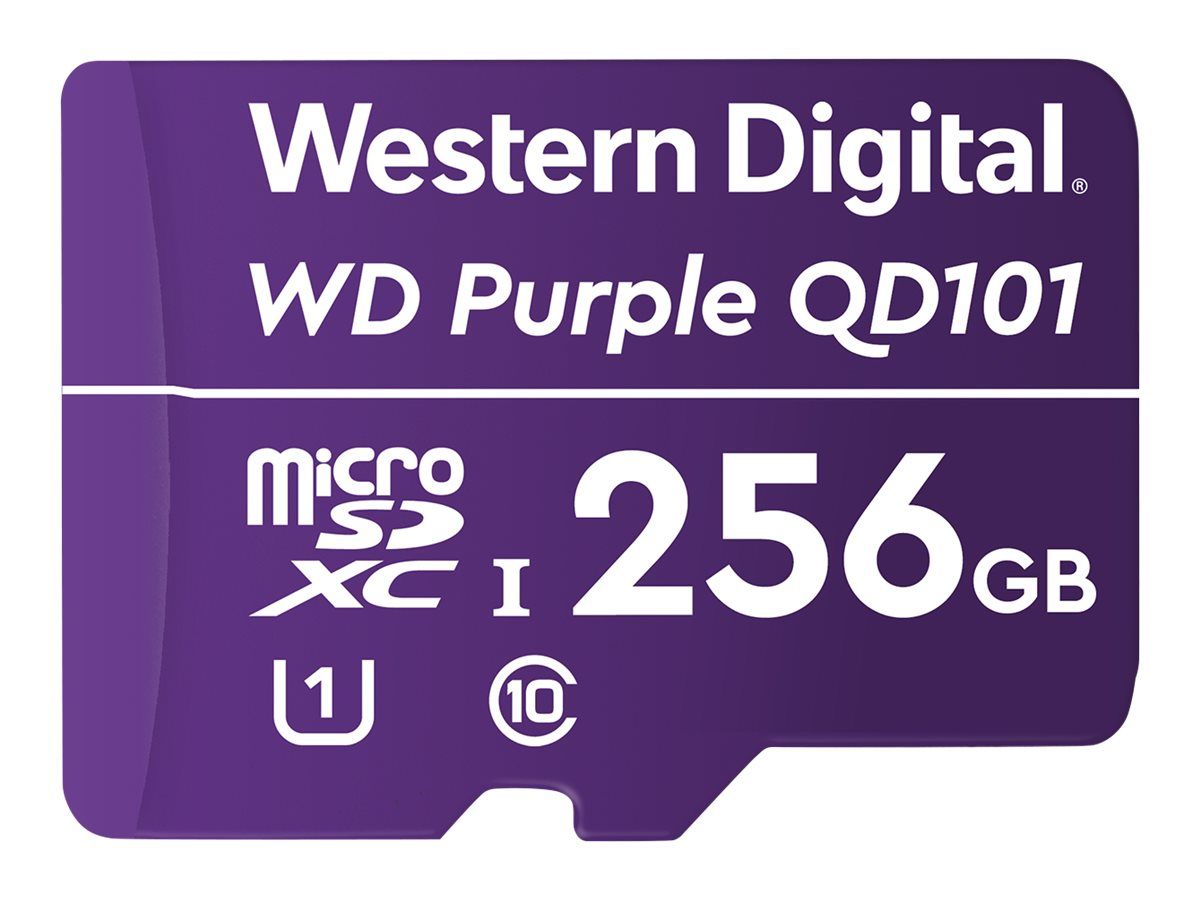 WD Purple 256GB Surveillance microSD XC Class - 10 UHS 1_1