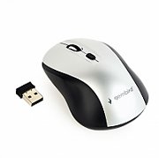 MOUSE GEMBIRD, PC sau NB, wireless, 2.4GHz, optic, 1600 dpi, butoane/scroll 4/1, , negru / gri, 