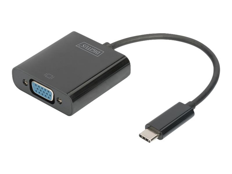 DIGITUS USB Type-C to VGA Adapter Full HD 1080p cable length: 19.5cm black_1