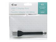 ITEC C31FLATDP60HZ i-tec USB-C Display Port Flat Video Adapter 60Hz 1x DP 4K Ultra HD TB3 compatibl_1